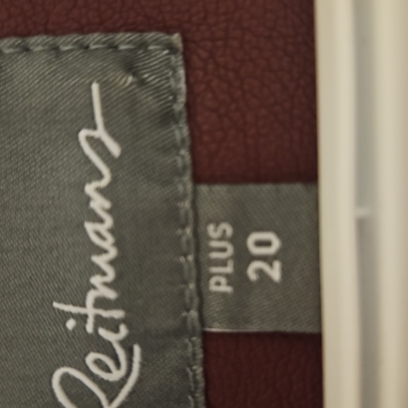 ☆Faux leather Jacket & Scarf incl size 20 - Picture 6 of 11